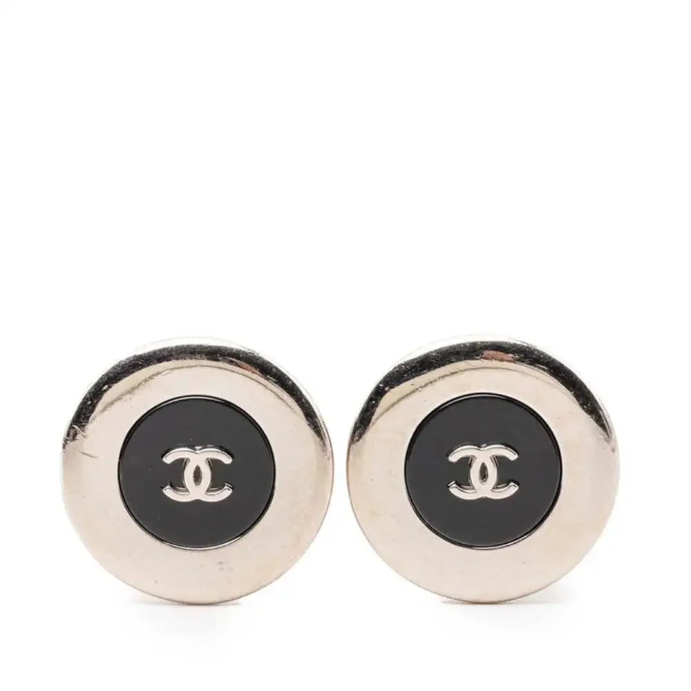Chanel Cc Logo Round Clip-On Earrings #256794C65B